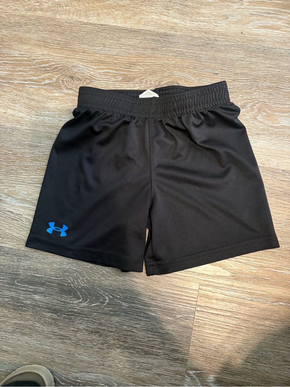 Under Armour Kids Black Shorts with Blue Logo